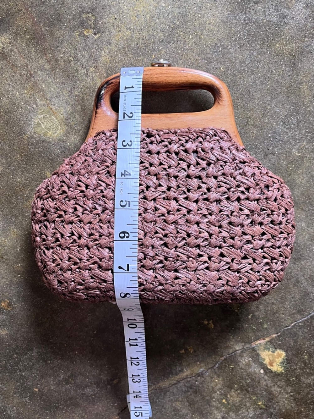 Vintage Hand Made in Japan Raffia Clutch Purse - Picture 8 of 12